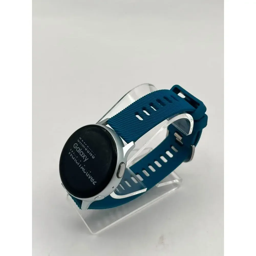 Samsung Galaxy Watch Active2 SM-R830 Silver Dial Blue Band 4gb Unblocked